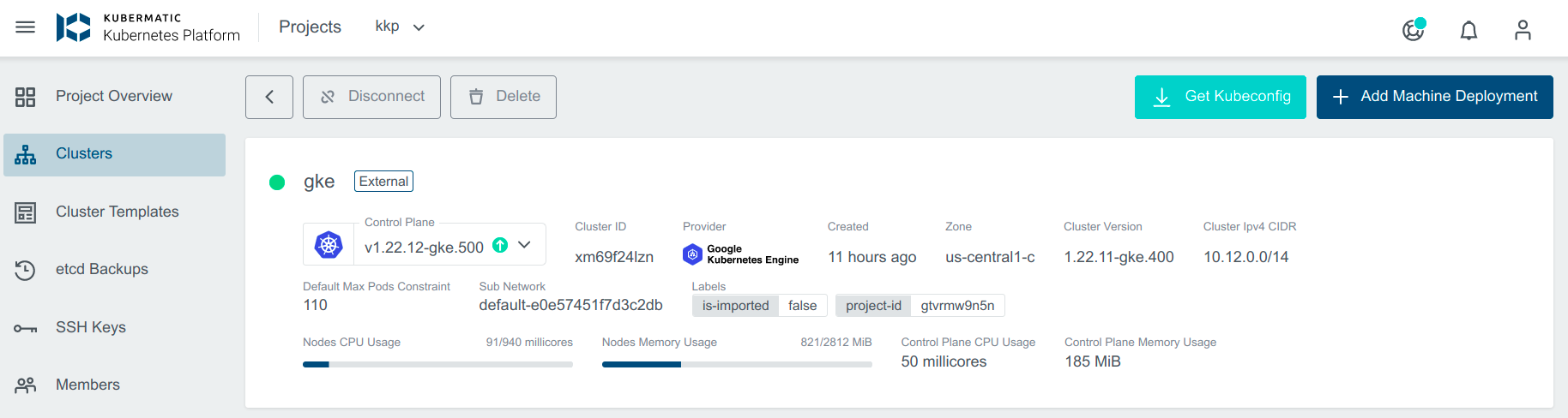Delete Cluster Delete Cluster
