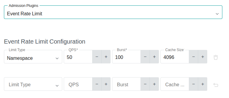EventRateLimit Admission Plugin Configuration EventRateLimit Admission Plugin Configuration