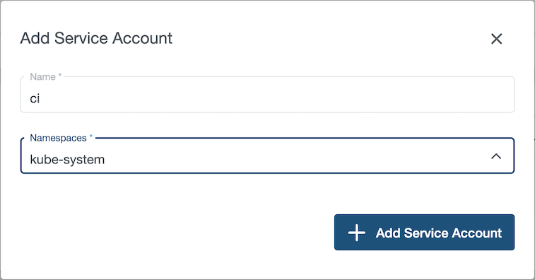 Create service account in user cluster create service account in user cluster