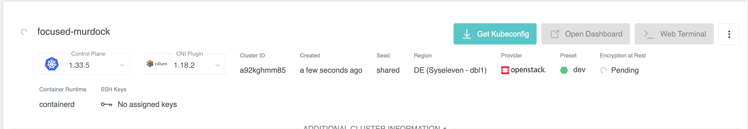 Encryption status is being applied Encryption Status: Pending