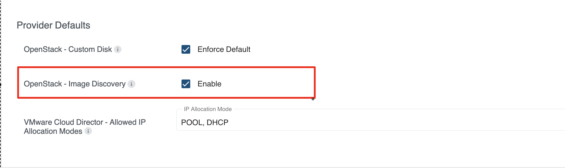 Enable OpenStack Image Discovery